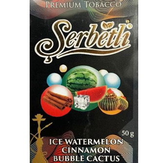 Табак Serbetli Ice Watermelon Cinnamon Bubble Cactus (Лед Арбуз Корица Бабл Кактус) 50 гр